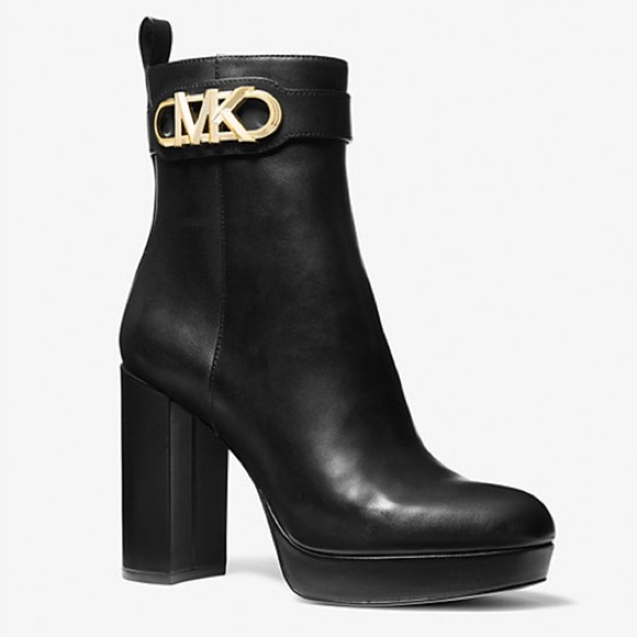 Michael Kors | Parker Leather Platform Boot--Brown - Picture 3 of 3